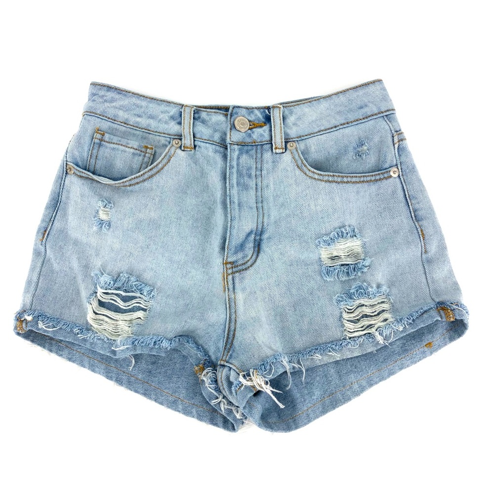 Brandy Melville Distressed Button Fly Jean Shorts